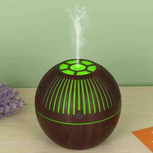 Fa hatású ultrahangos párásító – Elegancia és frissesség otthonában- Sötétbarna