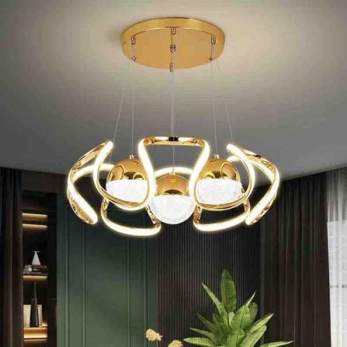 Modern LED csillár arany színben – Elegancia és innováció egyetlen formában