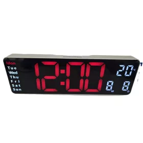   Digitális LED Óra – Fali és Asztali Kivitel, Távirányítóval fehér-piros