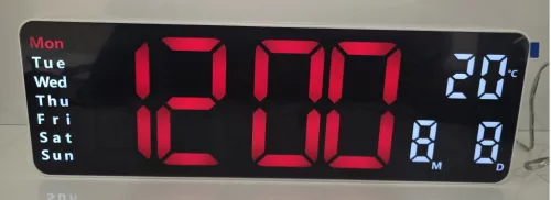Digitális LED Óra – Fali és Asztali Kivitel, Távirányítóval fehér-piros
