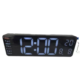   Digitális LED Óra – Fali és Asztali Kivitel, Távirányítóval fekete-fehér