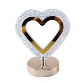   Szív alakú kristály LED dekorlámpa – Hangulatos és stílusos fényforrás