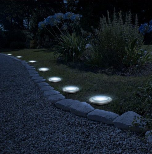 Napelemes LED Talajlámpa – Rozsdamentes, Vízálló, Automatikus Fényforrás