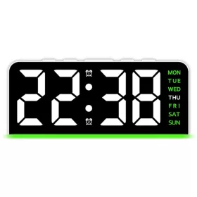 Digitális Ébresztőóra – fehér-zöld