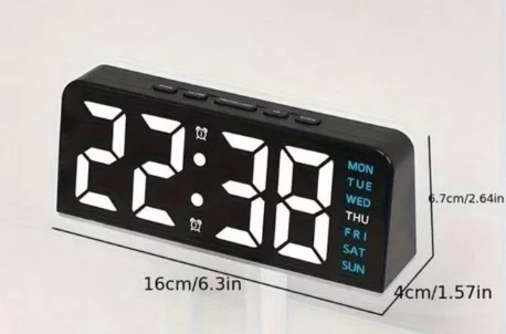 Digitális Ébresztőóra – fekete-narancssárga