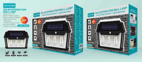 Solar Interaction Wall Lamp egy modern, napelemes fali lámpa