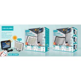 Napelemes fali lámpa – 142 LED, 30 W, távirányítóval