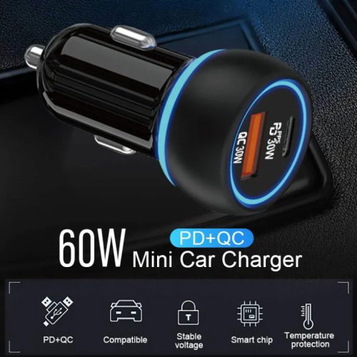 PD30W + QC30W Autós Töltő