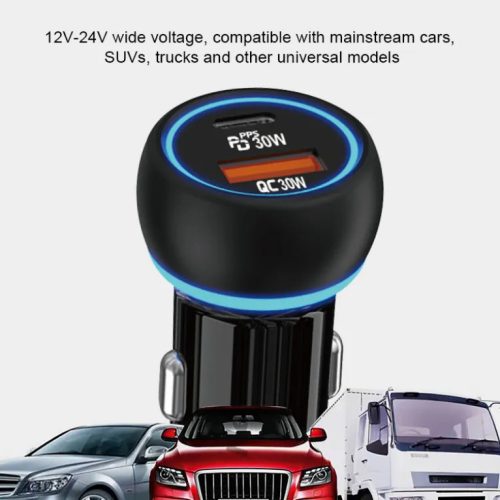 PD30W + QC30W Autós Töltő