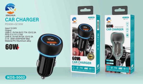 PD30W + QC30W Autós Töltő