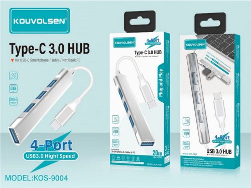 INGONG KOS-9004 – Type-C USB 3.0 HUB 4 porttal