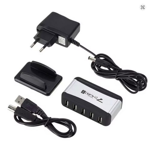 JINGONG KOS-9019 – 7 portos USB 2.0 HUB külső táppal