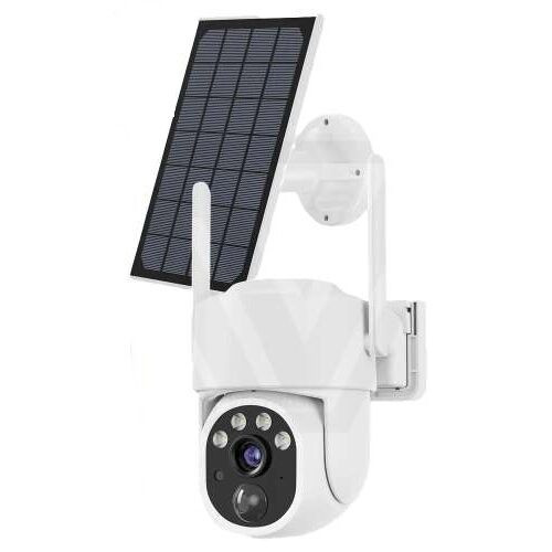 Wi-Fi IP biztonsági kamera, Napelemes, akkumulátoros 5MP , 4x Zoom , automatikus mozgáskövetés,Vízálló, 4G