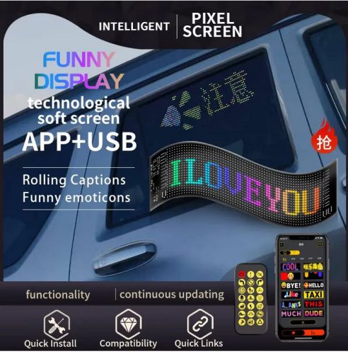 Programozható flexibilis LED panel 92x374mm