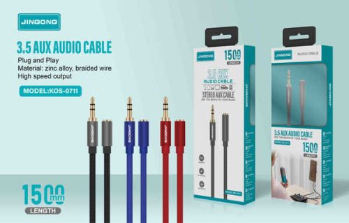 Jingong 3.5 AUX audio kábel 