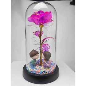   Rózsa Dekoráció Üvegbúrában – Időtlen szépség és varázslatos fények