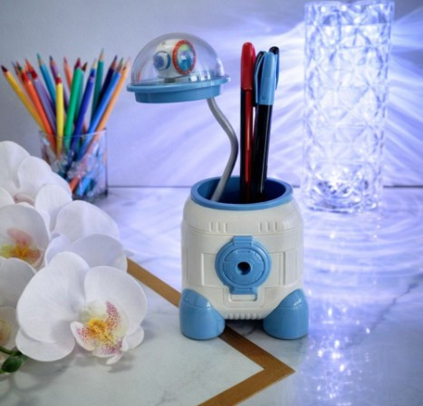 UFO Asztali Lámpa + Ceruzahegyező + Tolltartó-kék