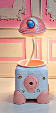 UFO Asztali Lámpa + Ceruzahegyező + Tolltartó-rózsaszin