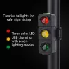 LED Kerékpárlámpa – USB tölthető, 7 világítási mód, vízálló