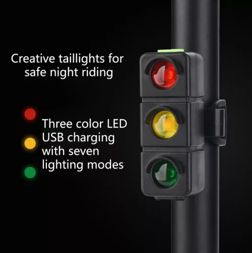 LED Kerékpárlámpa – USB tölthető, 7 világítási mód, vízálló