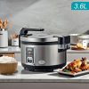 Winning Star  Rozsdamentes Acél Rizsfőző – 220V, 5L, Digitális LED kijelző