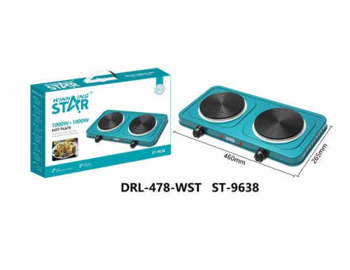 Winning Star  – Dupla Elektromos Főzőlap (1000W + 1000W)