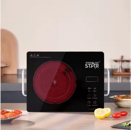 Winning Star  Elektromos Főzőlap Acélkeret, Magas Hőmérsékletű Főzőfelület-2000W