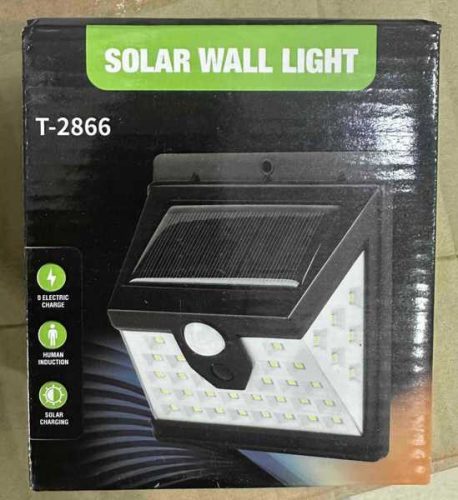 Napelemes Mozgásérzékelős Fali Lámpa