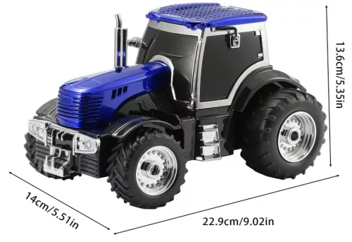 Traktor alakú vezeték nélküli Bluetooth hangszóró-kék