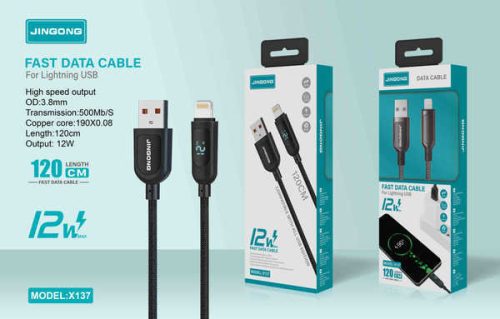 Jingong X137 Fast Data Cable – Lightning USB