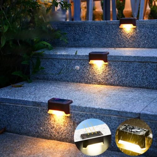 Kompakt Napelemes Fali Lámpa Ez az intelligens és energiatakarékos LED fali lámpa - 4 db