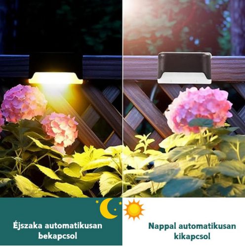 Kompakt Napelemes Fali Lámpa Ez az intelligens és energiatakarékos LED fali lámpa - 4 db