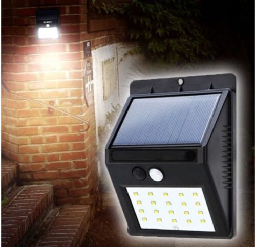 Napelemes Kültéri LED Fali Lámpa 