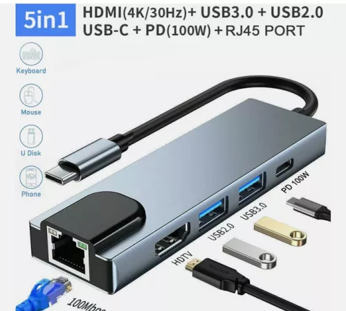 TYPE-C to HDMI 5 in 1 Adapter