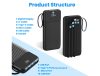 10000 mAh kapacitású hordozható power bank