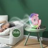 Színes hordozható ventilátor – USB töltésű, 1800mAh akkumulátorral és beépített világítással