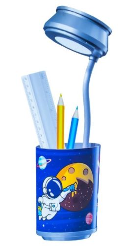 Űrhajós ceruzatartó fénnyel -holdas